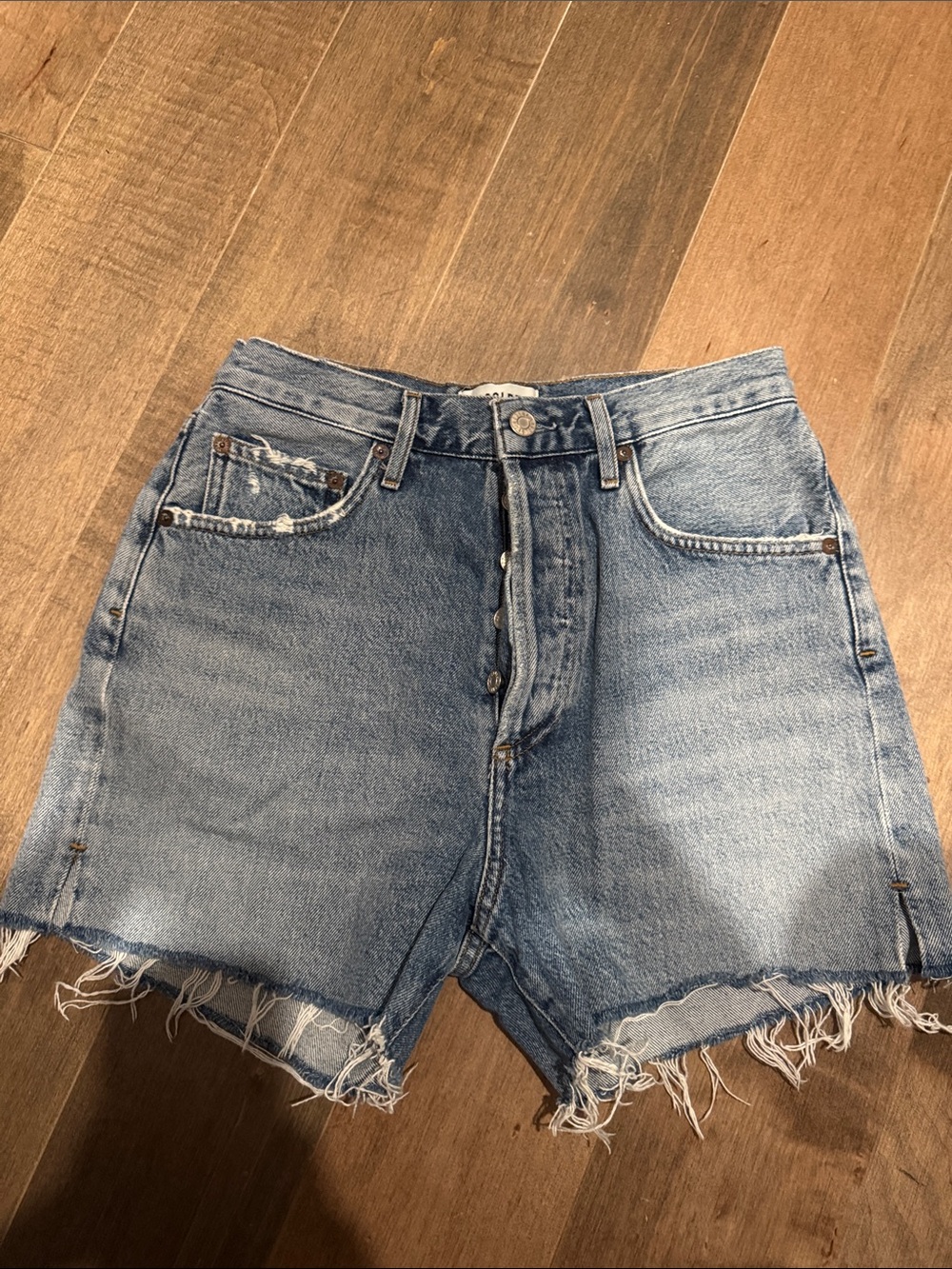 Agolde Dee High-Rise Denim Shorts